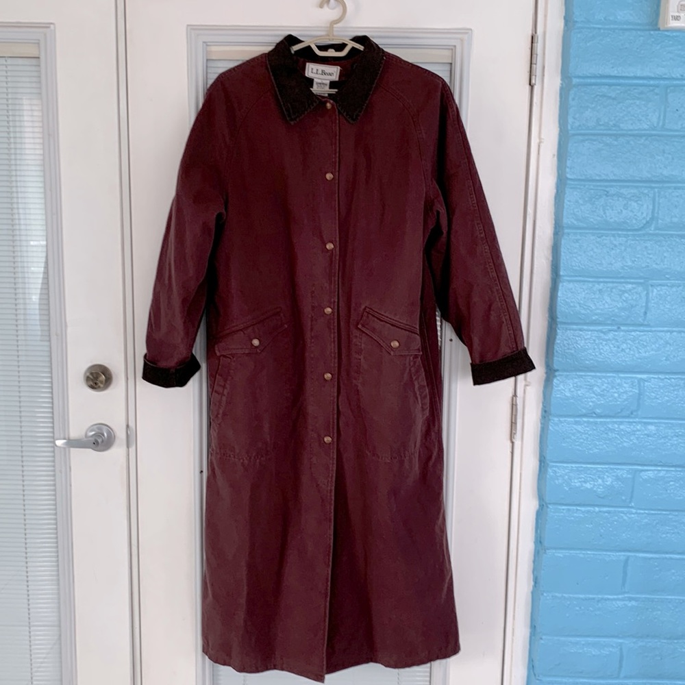 Vintage LLBean Fleece Lined Barn Coat Size XL